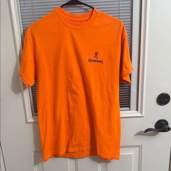 Men’s Browning Orange Short Sleeve Tee Size M - Picture 1 of 5